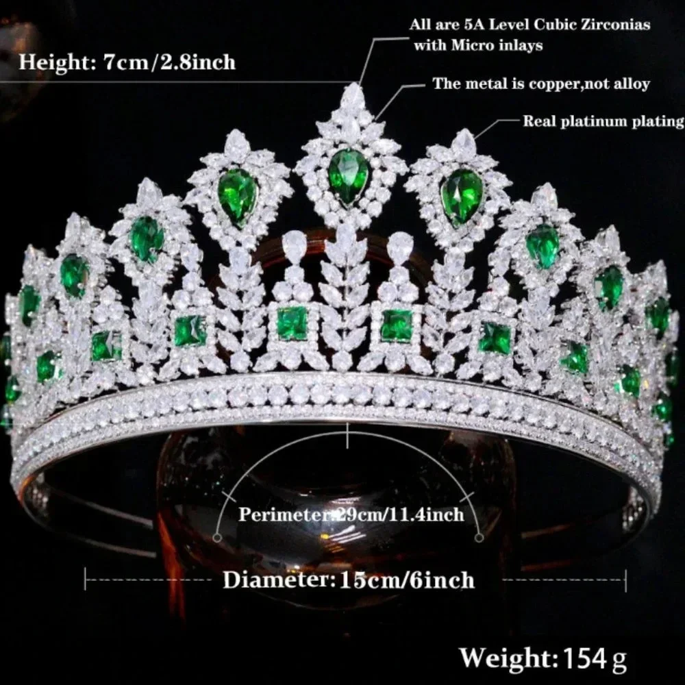 7pc One-Of-A-Kind Bridal Tiara Set for Weddings - Picture 11 of 17